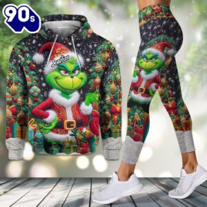 Personalized Grinch Christmas Hoodie and Leggings