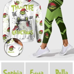 Personalized GrinchChristmas Hoodie and Leggings