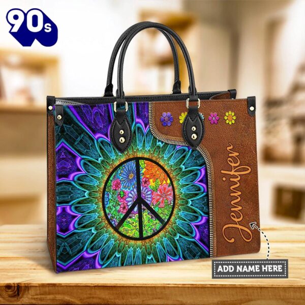 Personalized Hippie Soul 1 Leather Bag , Christian Bags  Gift For Women Christmas