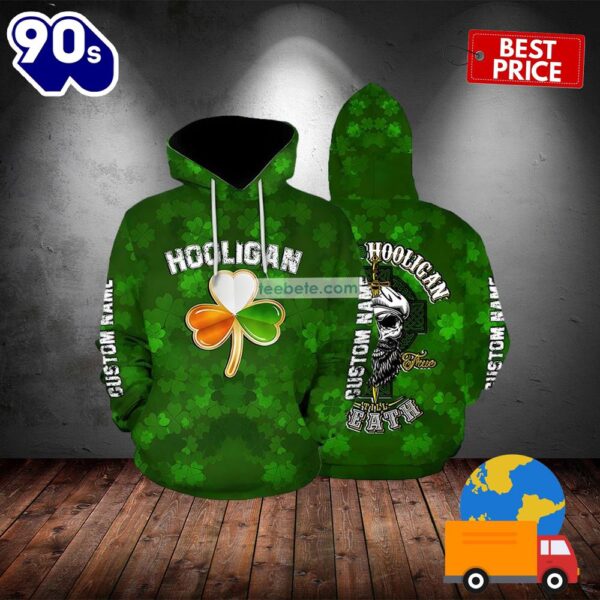 Personalized Hooligan St Patricks Day Green 3D Hoodie For Women 2025