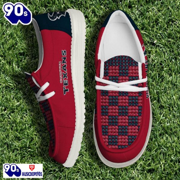 Personalized Houston Texans NFL 32 Teams HeyDude Canvas Loafer Shoes