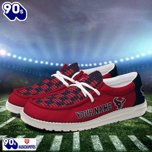 Personalized Houston Texans NFL 32 Teams HeyDude Canvas Loafer Shoes