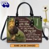 Personalized I Am A Daughter Of The King Unique Lion Leather Bag , Christian Bags  Gift For Women Christmas