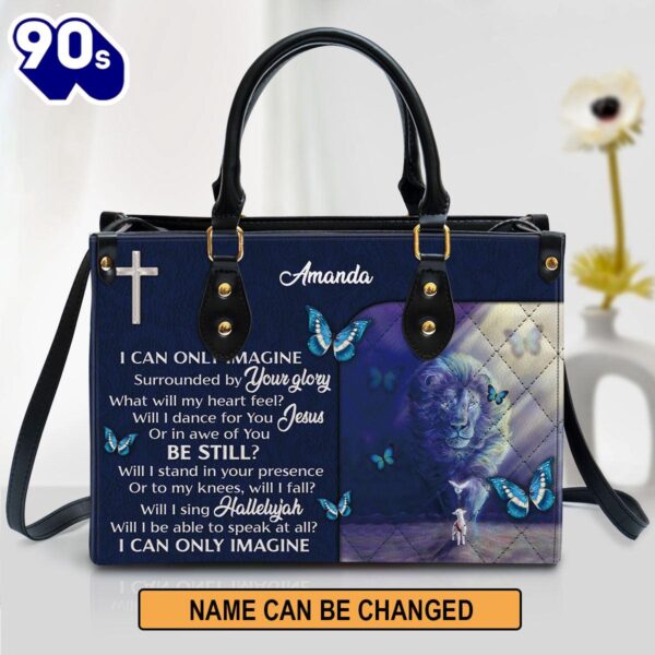 Personalized I Can Only Imagine Unique Leather Bag , Christian Bags  Gift For Women Christmas