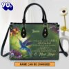 Personalized I Will Be Glad And Rejoice In You Unique Leather Bag , Christian Bags  Gift For Women Christmas