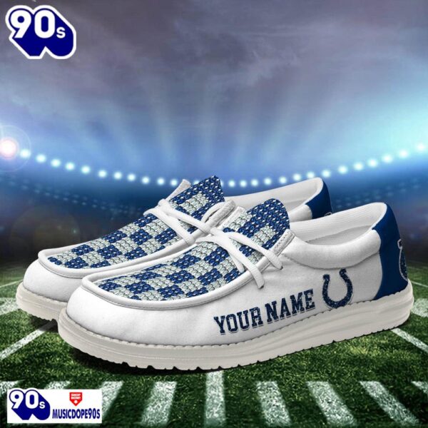 Personalized Indianapolis Colts NFL 32 Teams HeyDude Canvas Loafer Shoes