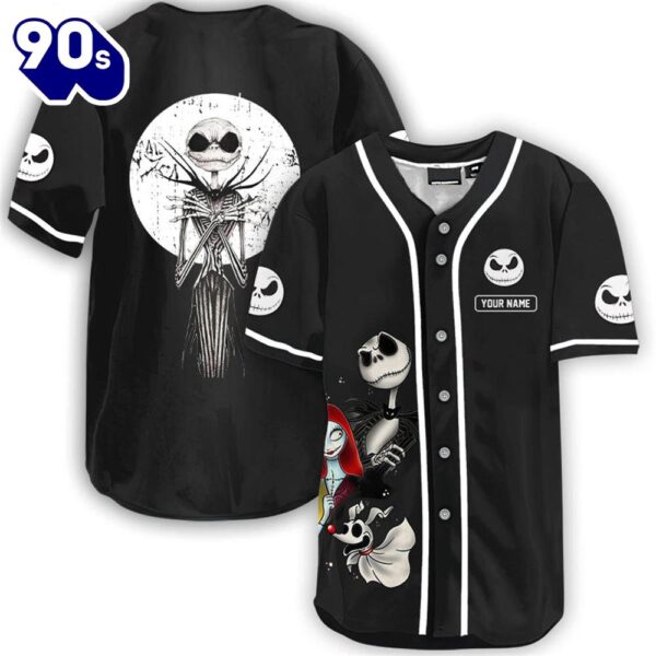 Personalized Jack Sally And Zero Black Baseball Jersey  Gift For Fans