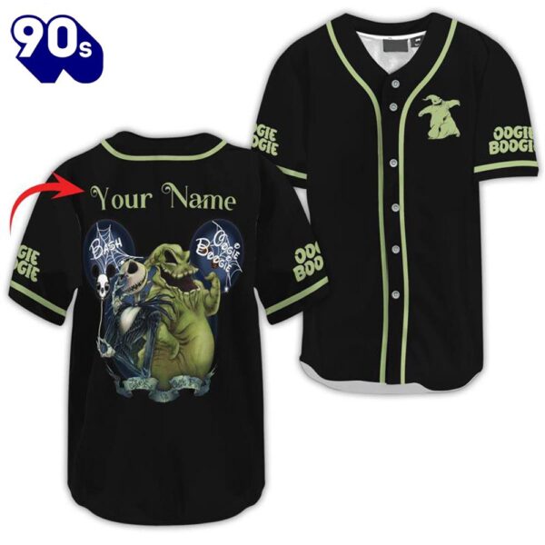 Personalized Jack Skellington And Oogie Boogie Baseball Jersey  Gift For Fans