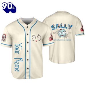 Personalized Jack Skellington And Sally Baseball Jersey  Gift For Fans