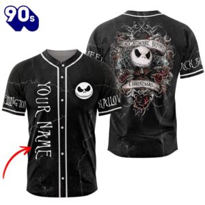 Personalized Jack Skellington Nightmare Halloween Baseball Jersey  Gift For Fans