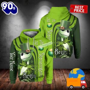 Personalized Jack St Patrick Day Shenanigans Green 3D Pullover Hoodie 2025