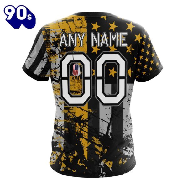 Personalized Jacksonville Jaguars Classic Grunge American Flag Vetaran 3D Shirt Unisex