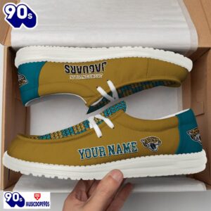 Personalized Jacksonville Jaguars NFL 32 Teams HeyDude Canvas Loafer Shoes