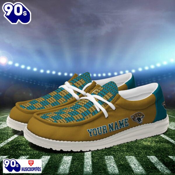 Personalized Jacksonville Jaguars NFL 32 Teams HeyDude Canvas Loafer Shoes