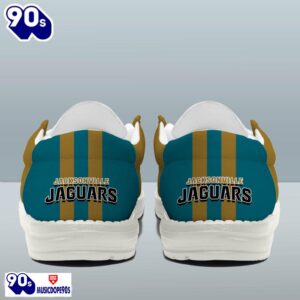 Personalized Jacksonville Jaguars NFL Team White Canvas Loafer Shoes