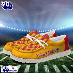 Personalized Kansas City Chiefs NFL 32 Teams HeyDude Canvas Loafer Shoes