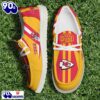 Personalized Kansas City Chiefs NFL Team White Canvas Loafer Shoes