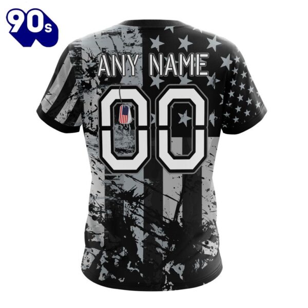 Personalized Las Vegas Raiders Classic Grunge American Flag Vetaran 3D Shirt Unisex