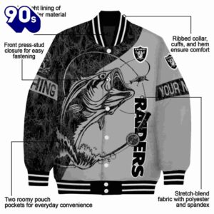 Personalized Las Vegas Raiders Fishing Rod Silver Jacket