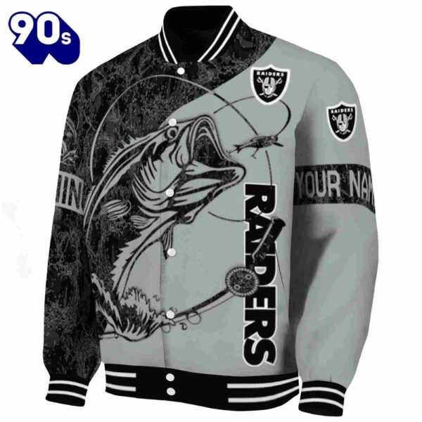 Personalized Las Vegas Raiders Fishing Rod Silver Jacket