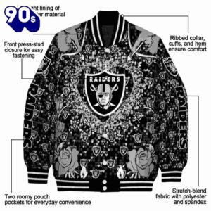 Personalized Las Vegas Raiders Heart Explosion Black Jacket