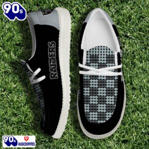 Personalized Las Vegas Raiders NFL 32 Teams HeyDude Canvas Loafer Shoes