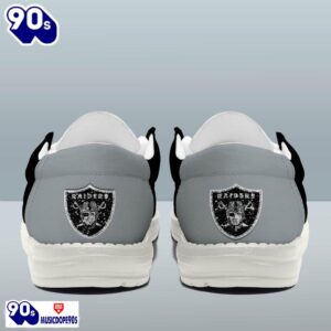 Personalized Las Vegas Raiders NFL 32 Teams HeyDude Canvas Loafer Shoes