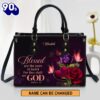 Personalized Leather Bag For Women – Blessed Are The Pure In Heart For They Shall See God Leather Bag Leather Bag , Christian Bags  Gift For Women Christmas