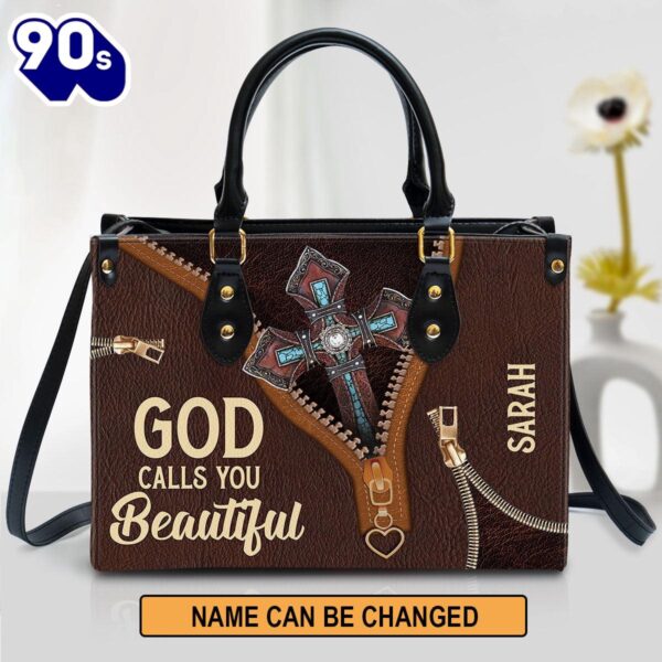 Personalized Leather Bag For Women – God Calls You Beautiful Leather Bag Leather Bag , Christian Bags  Gift For Women Christmas