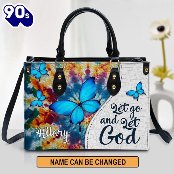 Personalized Leather Bag For Women – Let Go And Let God Leather Bag Leather Bag , Christian Bags  Gift For Women Christmas