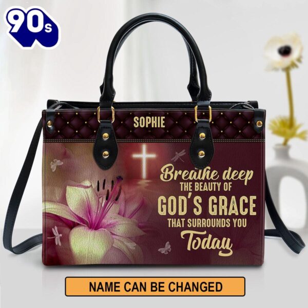 Personalized Leather Bag For Women – The Beauty Of God‘s Grace That Surrounds You Today Leather Bag Leather Bag , Christian Bags  Gift For Women Christmas