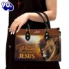 Personalized Leather Bag For Women – There Is Power In The Name Of Jesus Leather Bag Leather Bag , Christian Bags  Gift For Women Christmas