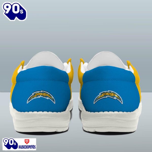 Personalized Los Angeles Chargers NFL 32 Teams HeyDude Canvas Loafer Shoes