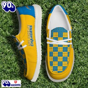 Personalized Los Angeles Chargers NFL 32 Teams HeyDude Canvas Loafer Shoes