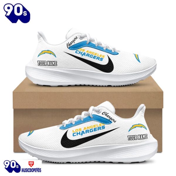 Personalized Los Angeles Chargers Nike Running Sneakers