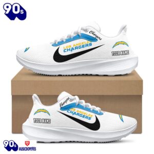 Personalized Los Angeles Chargers Nike Running Sneakers