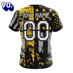 Personalized Los Angeles Rams Classic Grunge American Flag Vetaran 3D Shirt Unisex