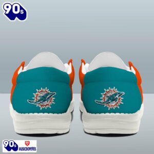 Personalized Miami Dolphins NFL 32 Teams HeyDude Canvas Loafer Shoes