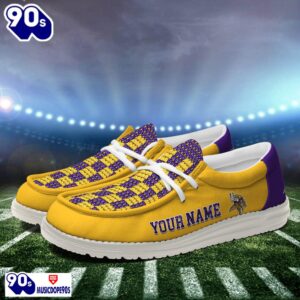 Personalized Minnesota Vikings NFL 32 Teams HeyDude Canvas Loafer Shoes