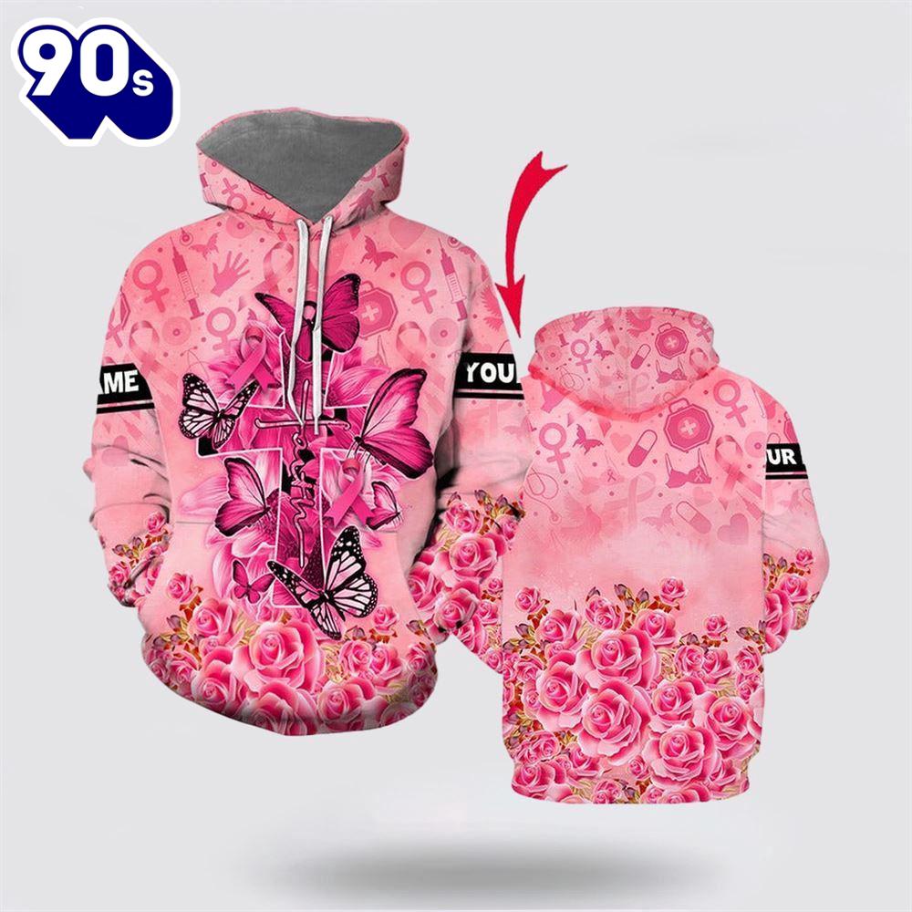 Personalized Name Breast Cancer Faith All Over Print Hoodie Personalized Name Breast Cancer Faith All Over Print Hoodie