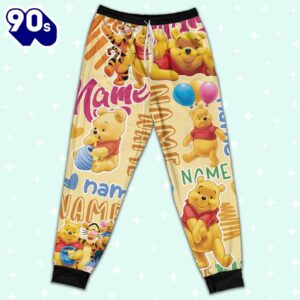 Personalized Name Classic Winnie the Pooh Pajamas Set - Movie Cartoon Holiday Pajamas