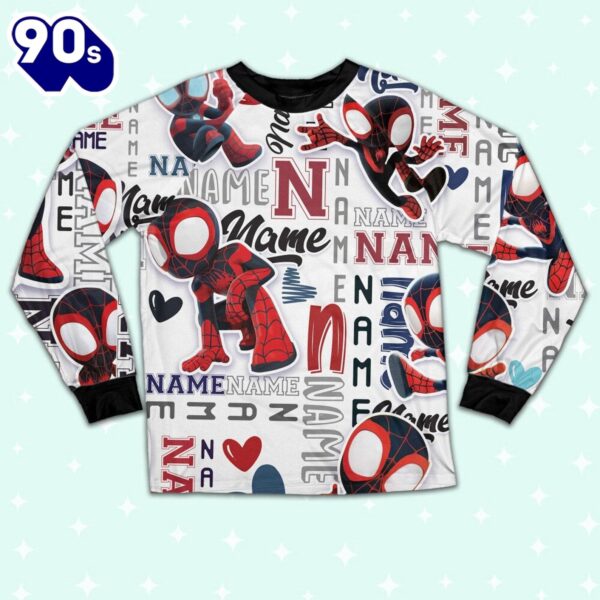 Personalized Name Spidey Amazing Friends Pajamas – Movie Cartoon Holiday Pajamas