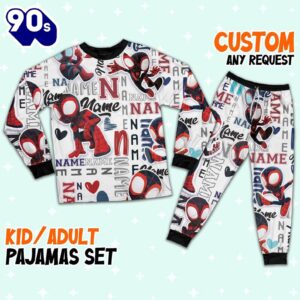 Personalized Name Spidey Amazing Friends Pajamas - Movie Cartoon Holiday Pajamas