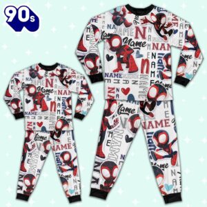 Personalized Name Spidey Amazing Friends Pajamas - Movie Cartoon Holiday Pajamas