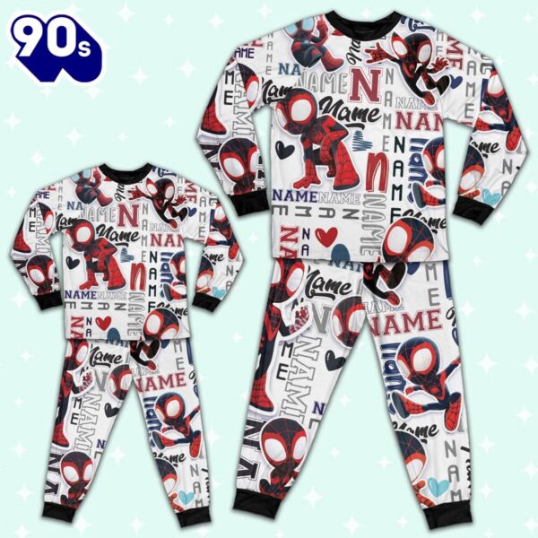 Personalized Name Spidey Amazing Friends Pajamas – Movie Cartoon Holiday Pajamas