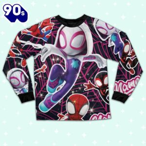 Personalized Name the Amazing Spider and Friends Pajamas Set - Movie Cartoon Holiday Pajamas