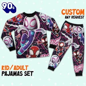 Personalized Name the Amazing Spider and Friends Pajamas Set - Movie Cartoon Holiday Pajamas