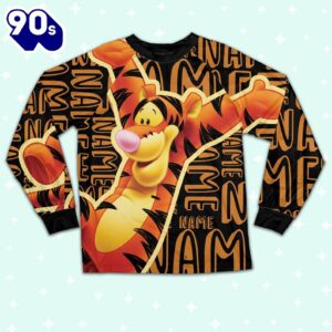 Personalized Name the Tiger Pajamas Set - Movie Cartoon Holiday Pajamas