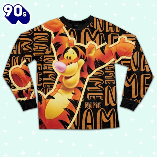 Personalized Name the Tiger Pajamas Set – Movie Cartoon Holiday Pajamas