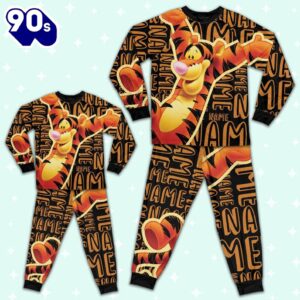 Personalized Name the Tiger Pajamas Set - Movie Cartoon Holiday Pajamas